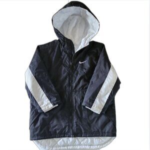 Nike Black White Hooded Zipper Jacket Boy's Size 10 Unisex